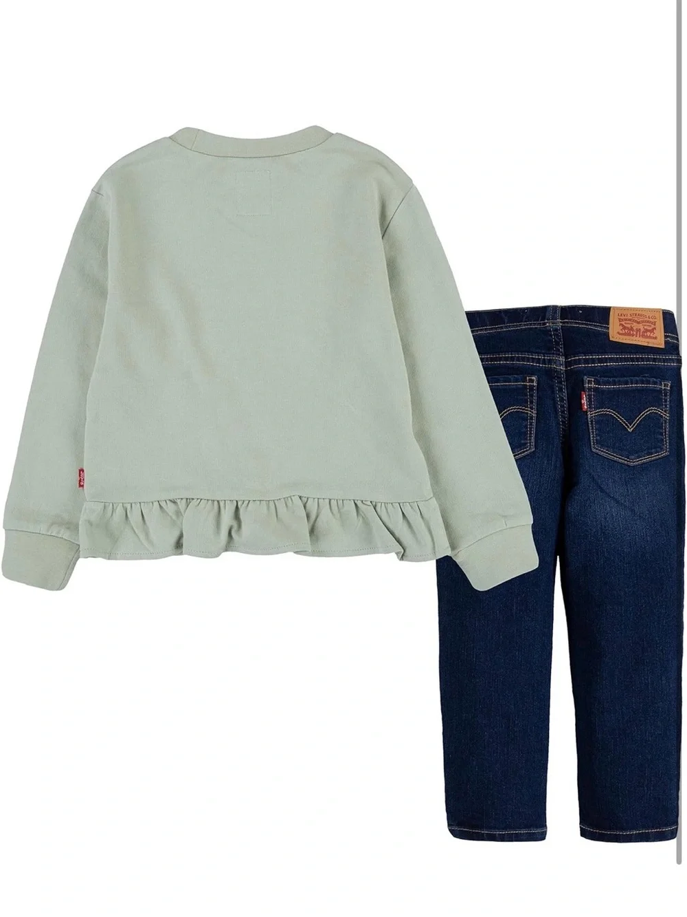 Levi's Baby Girls' Long Sleeve T-shirt and Jeans 2-piece Set - 9M